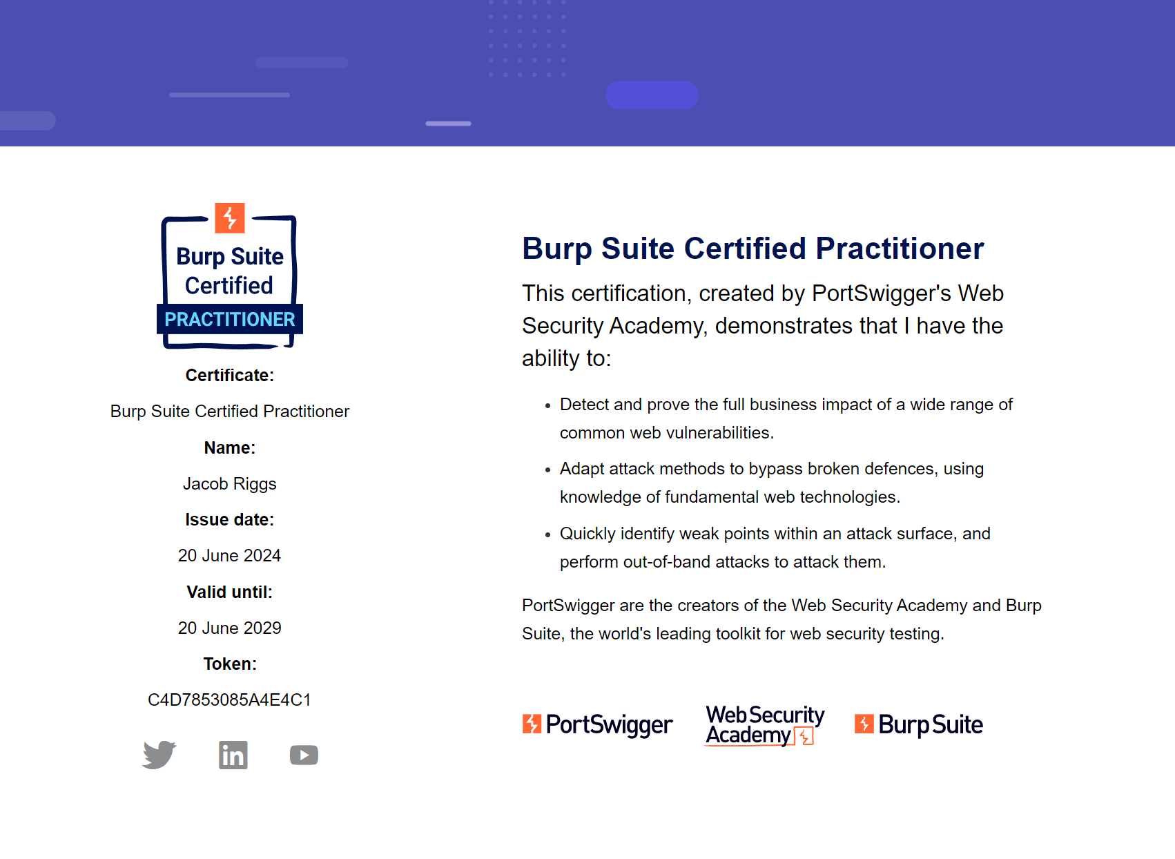 BSCP Certificate
