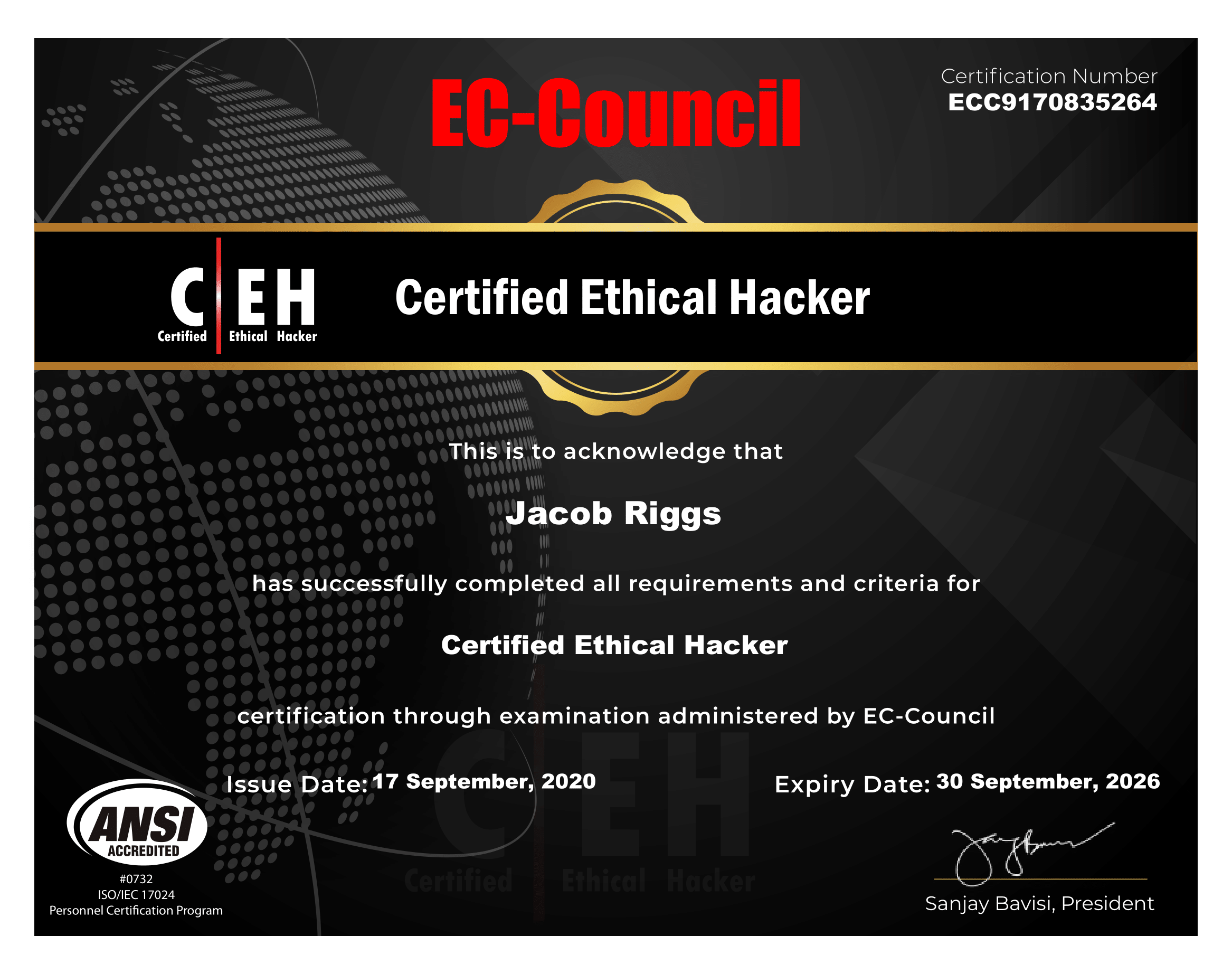 CEH Certificate