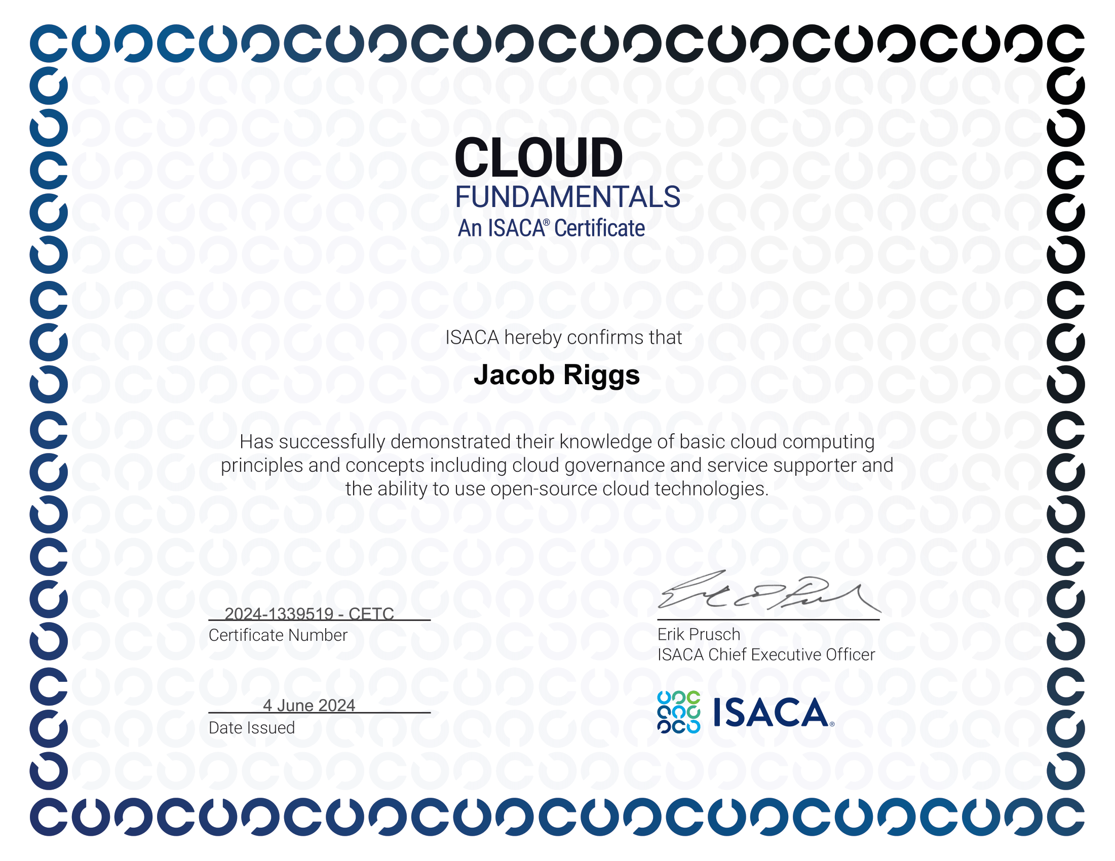 CET Cloud Certificate