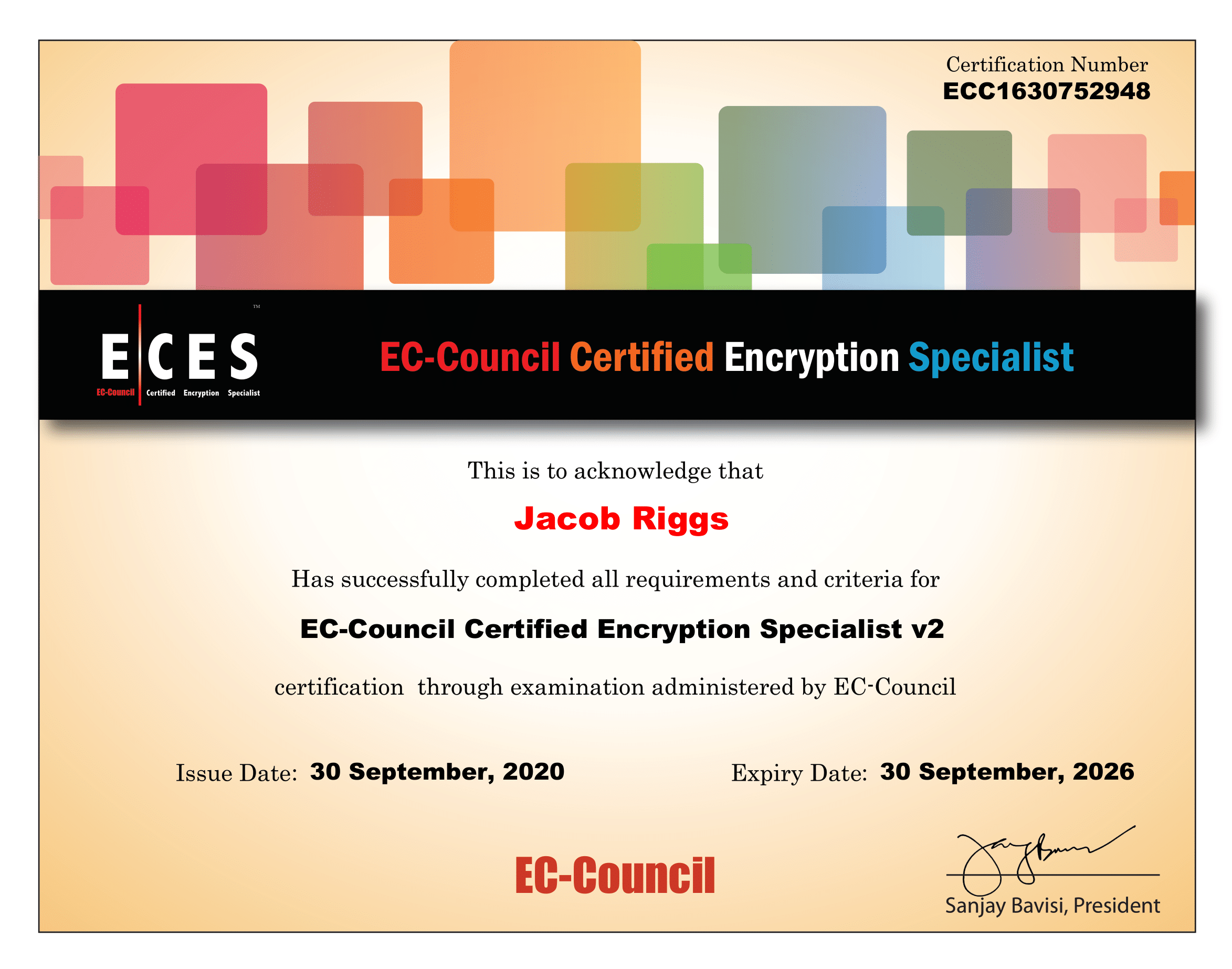 ECES Certificate