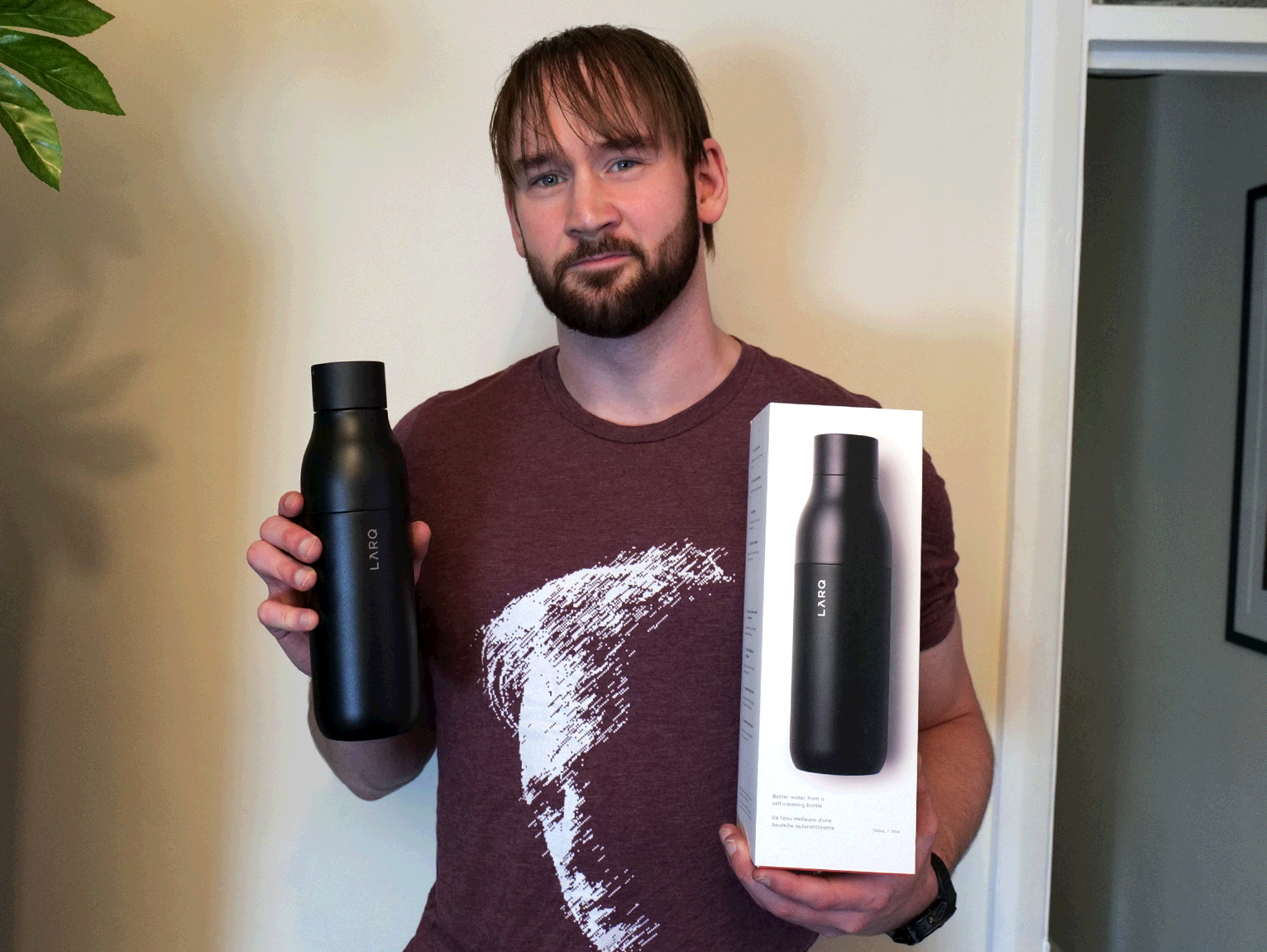 Jacob Riggs Holding LARQ Bottle PureVis