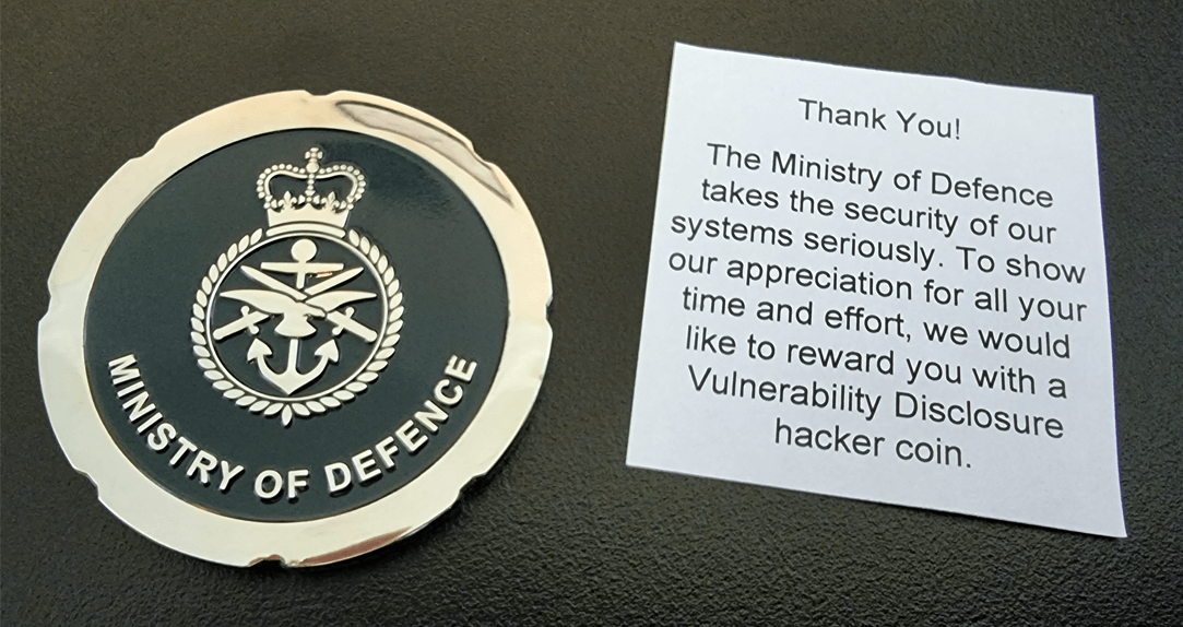 Ministry of Defence hacker coin