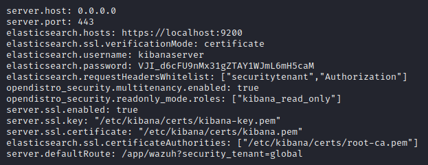 Update Kibana default password